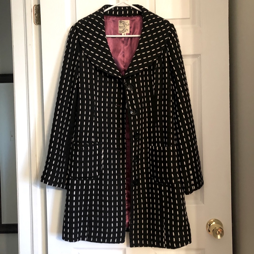 Tulle Stitched Stripe Peacoat